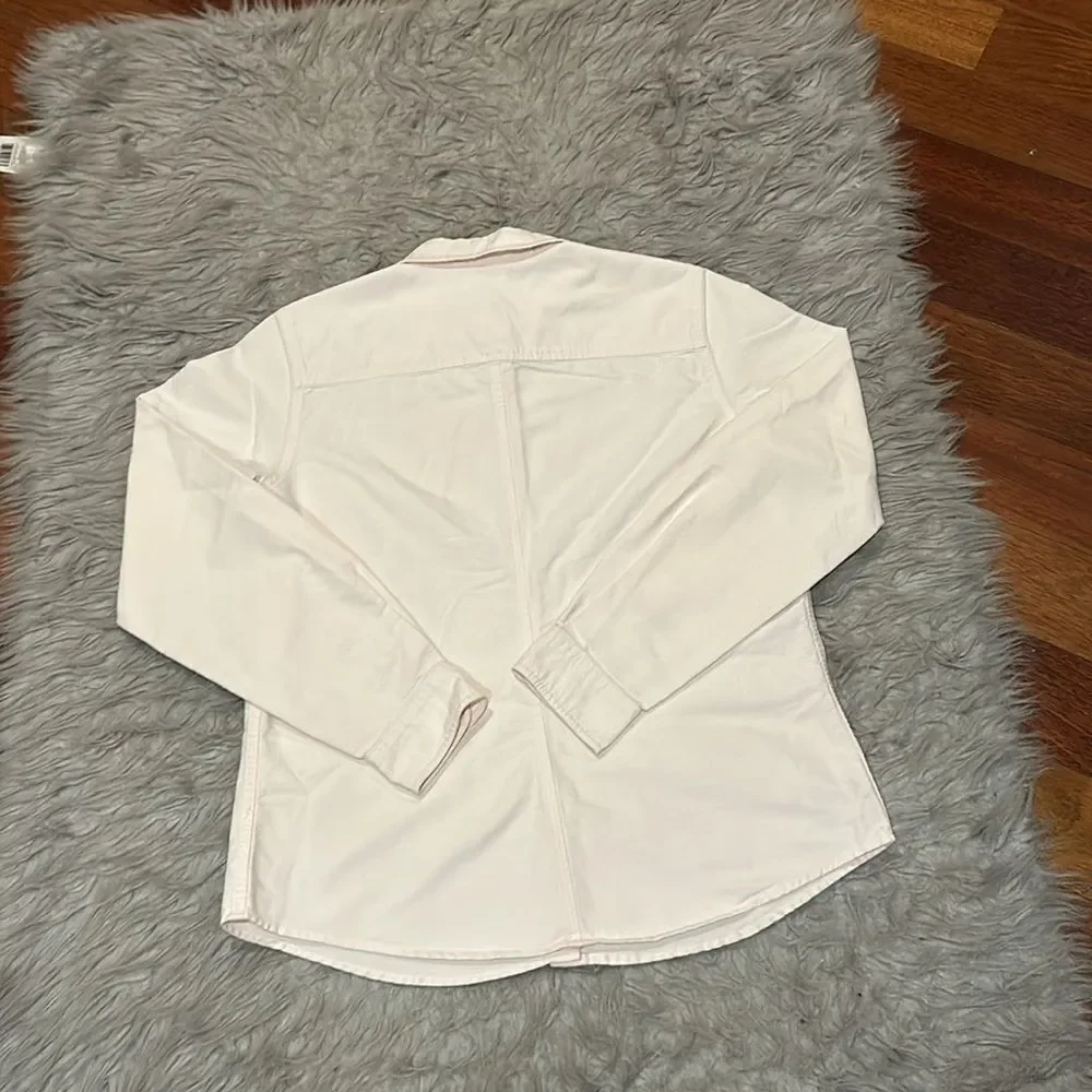 Jcrew women’s‎ light pink cotton long sleeve button front shirt